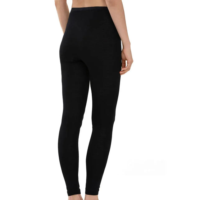 Mey dameslegging Mey Basics 68602 in zwart, aansluitend model met hoge taille, achteraanzicht. - Jambelles