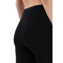 Zwarte Mey Basics 68602 dameslegging, van achteren gezien, met hoge taille en smalle elastische tailleband - Jambelles