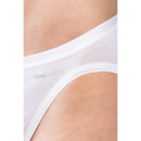 Mey dames mini-slip Lights 89210 in zwart, achteraanzicht met gladde stof, lage taille en hoog uitgesneden pijpen. - Jambelles