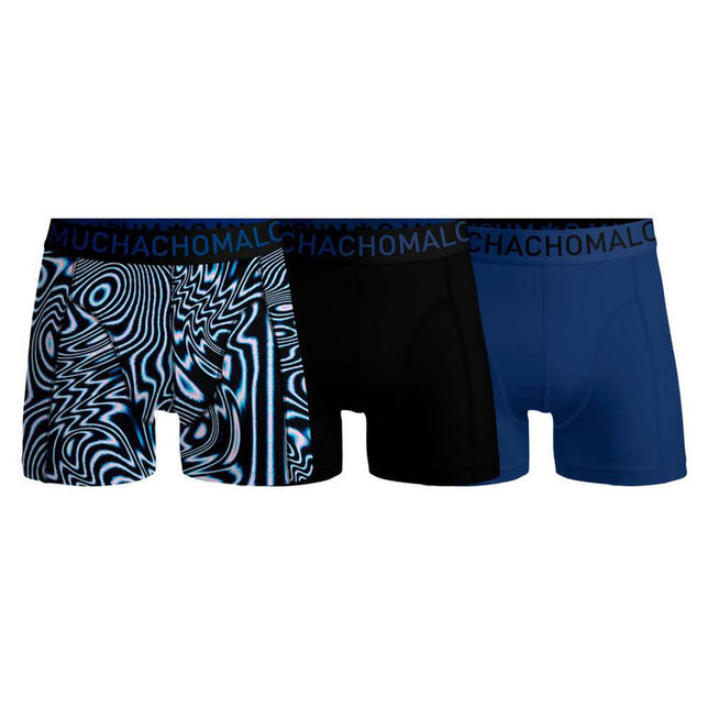 Men 3-Pack Boxer Shorts Microfiber Print and Solid MICROFIBLINES1010
