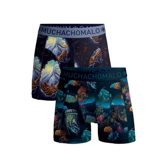 Men 2-Pack Boxershort Boxer Shorts Deep Sea Mounta DEEPSEAMOUNTAINTOPS1010