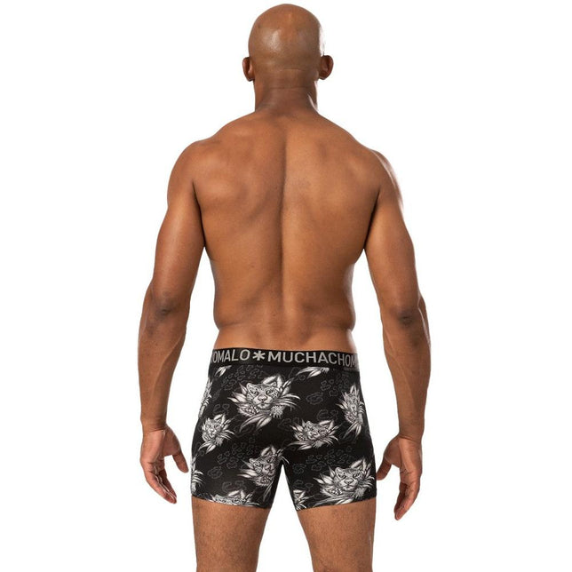 Muchachomalo Heren Boxer Men 2-Pack Panther Short print/solid 2P PANTHER1132 - Jambelles