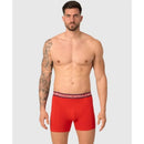 Muchachomalo herenboxers 3-pack in grijs, donkergroen en marineblauw, met effen design en logoband. - Jambelles
