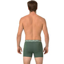 Muchachomalo herenboxers 3-pack in grijs, donkergroen en marineblauw, met effen design en logoband. - Jambelles