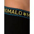 Muchachomalo herenboxers 3-pack in grijs, donkergroen en marineblauw, met effen design en logoband. - Jambelles