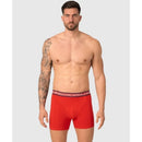 Muchachomalo herenboxers 3-pack in grijs, donkergroen en marineblauw, met effen design en logoband. - Jambelles
