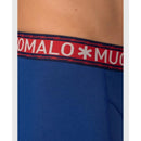 Muchachomalo herenboxers 3-pack in grijs, donkergroen en marineblauw, met effen design en logoband. - Jambelles