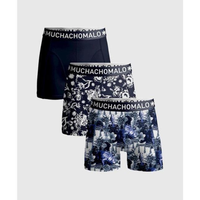 Men 3-Pack Boxer Shorts Print/Solid U-FLORALDINO1010