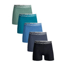 Muchachomalo herenboxer Solid Lcsolid1010 in petrolblauw, achteraanzicht met elastische logoband. - Jambelles