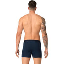 Muchachomalo heren boxershorts van microvezel, 2-pack in donkerblauw en zwart met logoband en zichtbare naden. - Jambelles