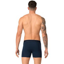 Muchachomalo heren boxershorts van microvezel, 2-pack in donkerblauw en zwart met logoband en zichtbare naden. - Jambelles