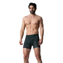 Donkergroene Muchachomalo herenboxershort uit 3-pack BOOGIEKNIGHTS1010 met ton-sur-ton print en logoband - Jambelles