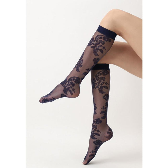 Oroblu Dames Kniekousen Paisley 20 Kniekous VOBC67399 - Jambelles