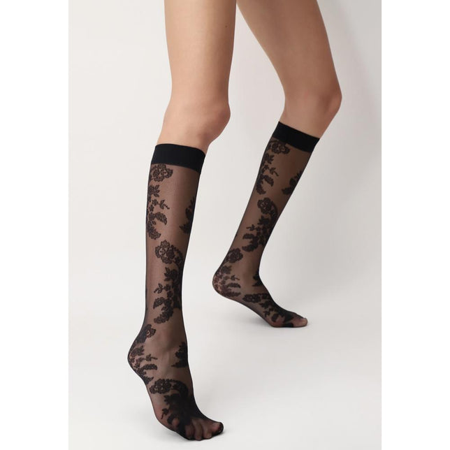 Oroblu Dames Kniekousen Paisley 20 Kniekous VOBC67399 - Jambelles
