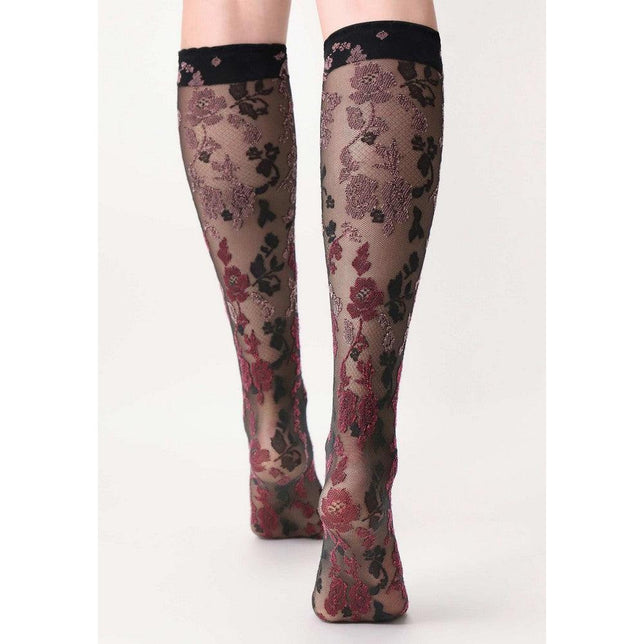 Oroblu Dames Kniekousen Shaded Roses 20 Kniekous VOBC67920 - Jambelles