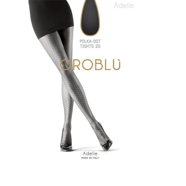 Oroblu Dames Panty Adelle Tights 20 den Lycra tulle/micro dots VOBC40149 - Jambelles