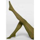 Oroblu Bio Sneakers Wave 40 damespanty in donkerpaars met transparant golvend kantpatroon en effen voeten. - Jambelles