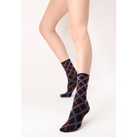 Oroblu Dames Panty Kniekousen Fur Tartan 50 Sok VOBC67930 - Jambelles