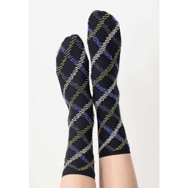 Oroblu Dames Panty Kniekousen Fur Tartan 50 Sok VOBC67930 - Jambelles