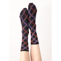Oroblu Dames Panty Kniekousen Fur Tartan 50 Sok VOBC67930 - Jambelles