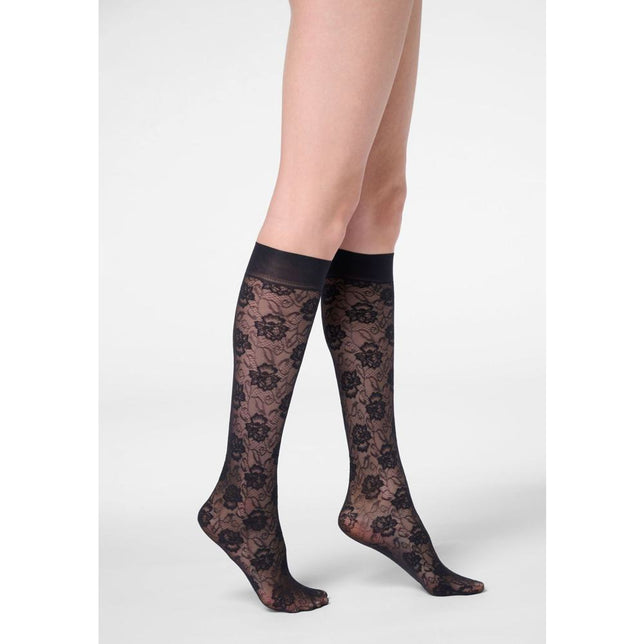 Oroblu Dames Panty Kniekousen Lace Allure 30 Kniekous Vobc68498 - Jambelles