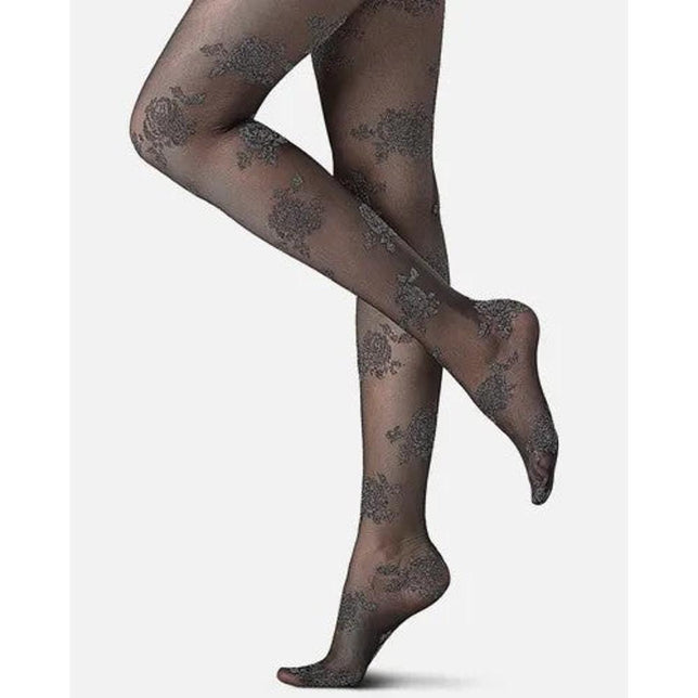 Oroblu Dames Panty SILVER ROSE tights holiday fashion VOBC65989 - Jambelles