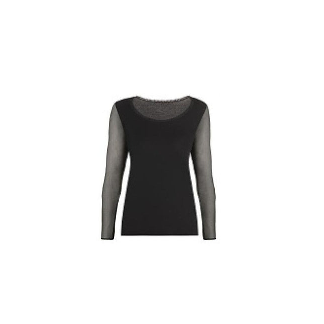 Oroblu Dames Shirt PERFECT LINE T-Shirt Tulle Long Sleeve - Jambelles