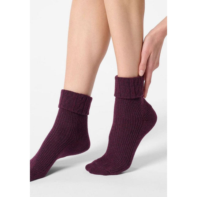 Oroblu Dames Sokken Fine Cashmere Blend Hilda sock rib VOBFCB31S - Jambelles
