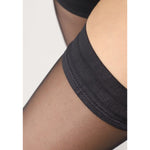 Oroblu Dames Stay-up Kousen Bas Geo Up 8 Stocking Stay-Up VOBC01003 - Jambelles