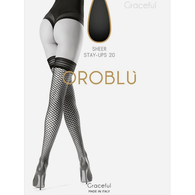 Oroblu Dames Stay-up Kousen Bas Graceful Stocking Fashion 20 Denier VOBC63950 - Jambelles