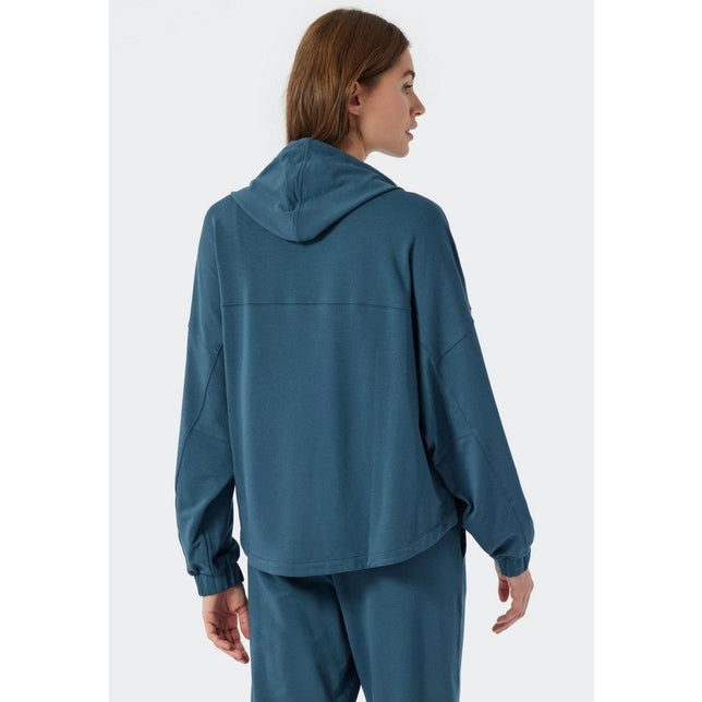 Schiesser Dames Loungewear Shirt 1/1 met kap 177343 - Jambelles