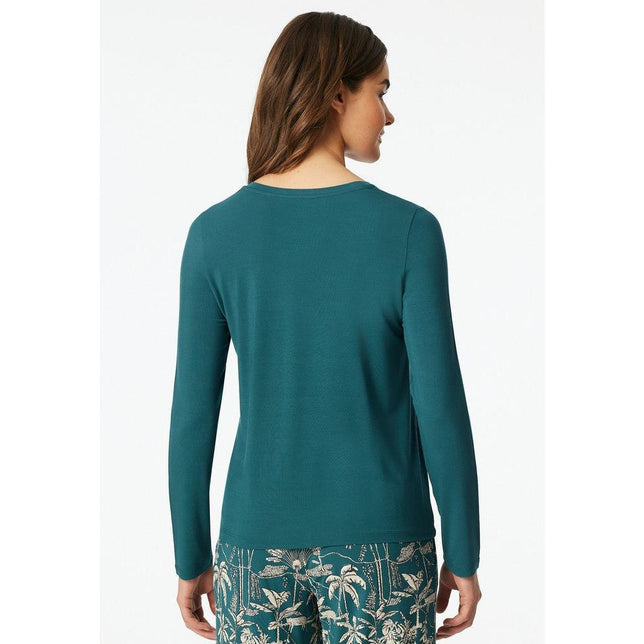 Schiesser Dames Nacht Shirt Langarm Rundhals 183663 - Jambelles