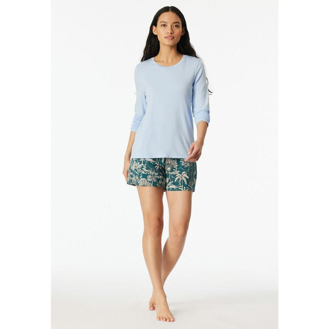 Schiesser Dames Nacht Shirt Langarm Rundhals 183663 - Jambelles
