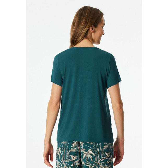 Schiesser Dames Nacht Shirt T-Shirt V-Ausschnitt 183661 - Jambelles