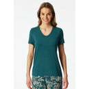 Schiesser Dames Nacht Shirt T-Shirt V-Ausschnitt 183661 - Jambelles