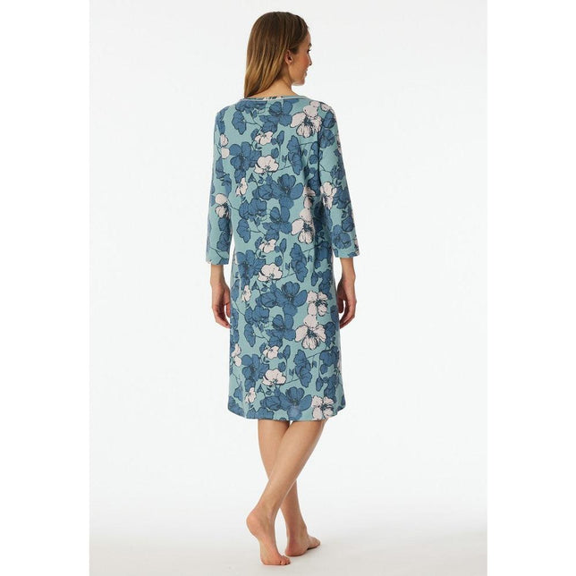 Schiesser Dames Nachthemd 3/4 Arm 100cm 181234 - Jambelles