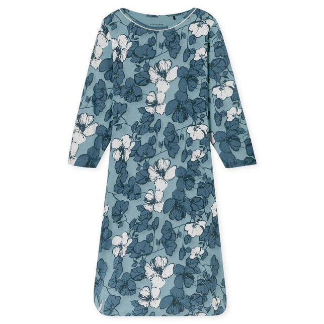 Schiesser Dames Nachthemd 3/4 Arm 100cm 181234 - Jambelles