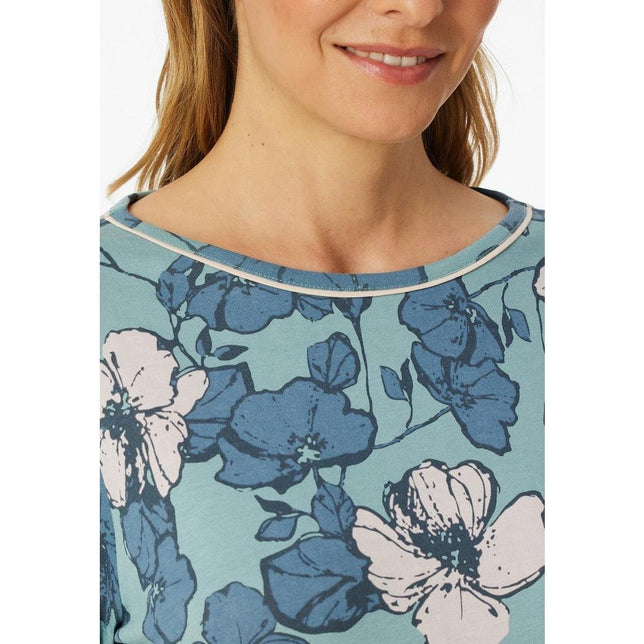 Schiesser Dames Nachthemd 3/4 Arm 100cm 181234 - Jambelles