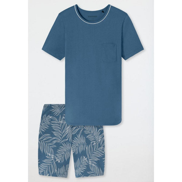 SCHIESSER Nachthemd CASUAL ESSENTIALS in dunkelgrün / weiss SCHIESSER Nachthemd CASUAL ESSENTIALS in dunkelgrün / weiss