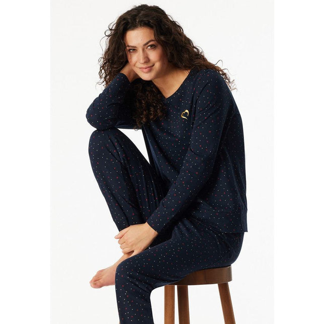 Schiesser Dames Pyjama Set Schlafanzug Lang 183206 - Jambelles