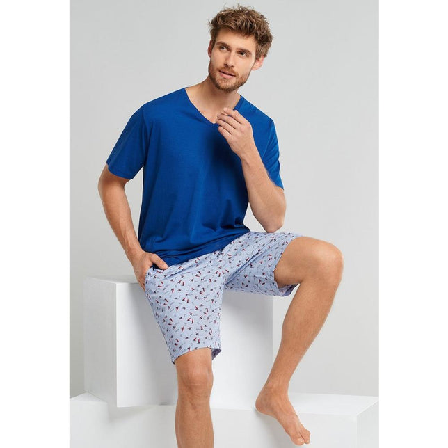 Schiesser Heren Nacht Shirt 1/2 arm 169872 - Jambelles