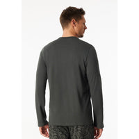 Schiesser Heren Nacht Shirt Langarmshirt Knopfleiste 182517 - Jambelles