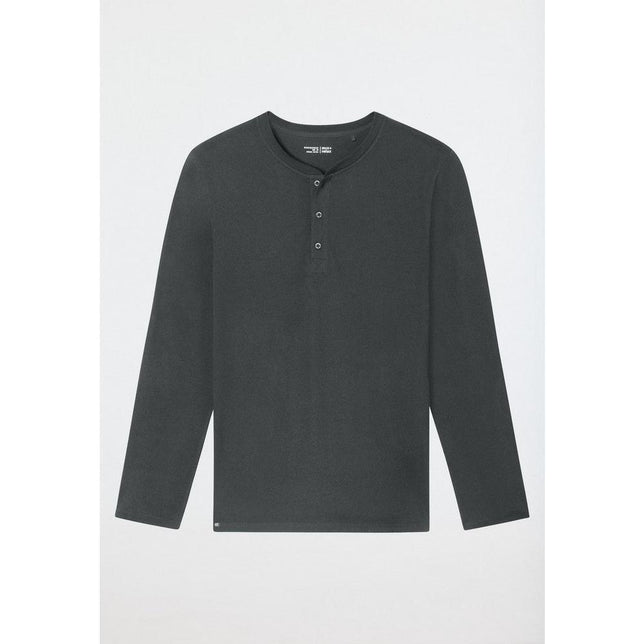 Schiesser Heren Nacht Shirt Langarmshirt Knopfleiste 182517 - Jambelles
