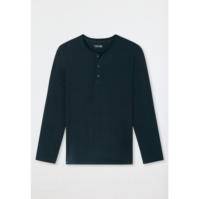 Schiesser Heren Nacht Shirt Langarmshirt Knopfleiste 182517 - Jambelles