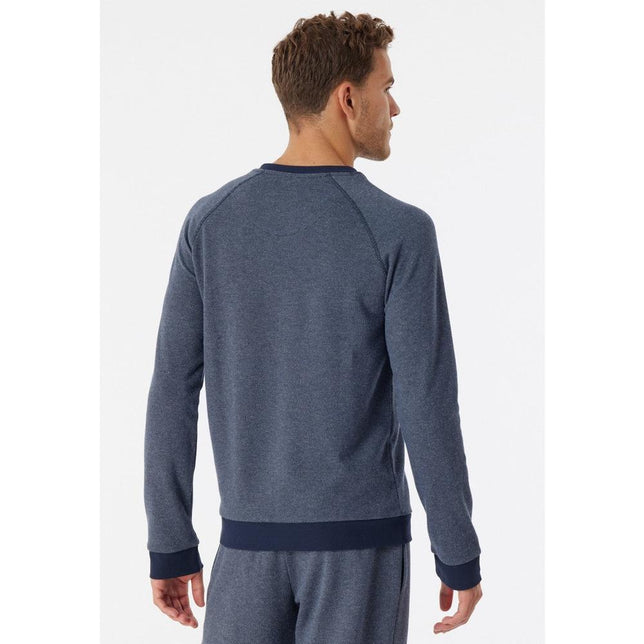 Schiesser Heren Nacht Shirt Langarmshirt Rundhals 180287 - Jambelles