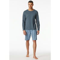 Schiesser Heren Nacht Shirt Langarmshirt Rundhals 182042 - Jambelles
