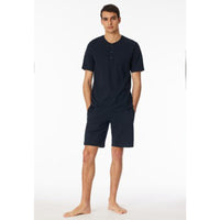 Schiesser Heren Nacht Shirt T-Shirt Knopfleiste 182516 - Jambelles