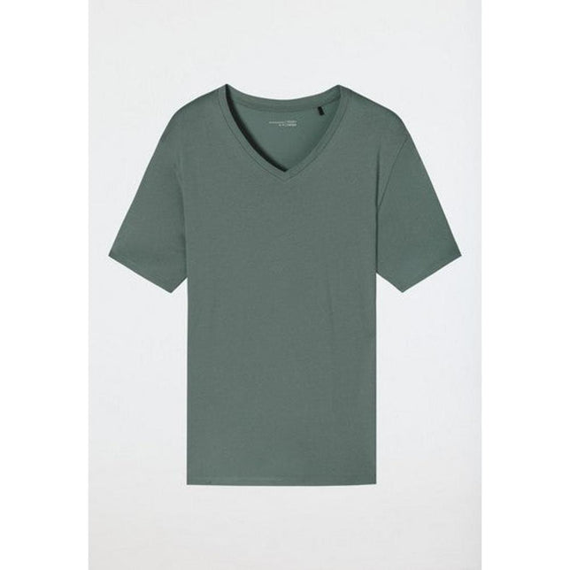 Schiesser Heren Nacht Shirt T-shirt V-Ausschnitt 178937 - Jambelles