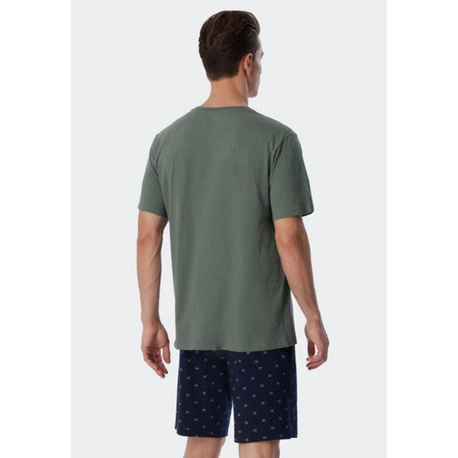 Schiesser Heren Nacht Shirt T-shirt V-Ausschnitt 178937 - Jambelles