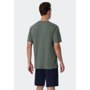 Schiesser Heren Nacht Shirt T-shirt V-Ausschnitt 178937 - Jambelles